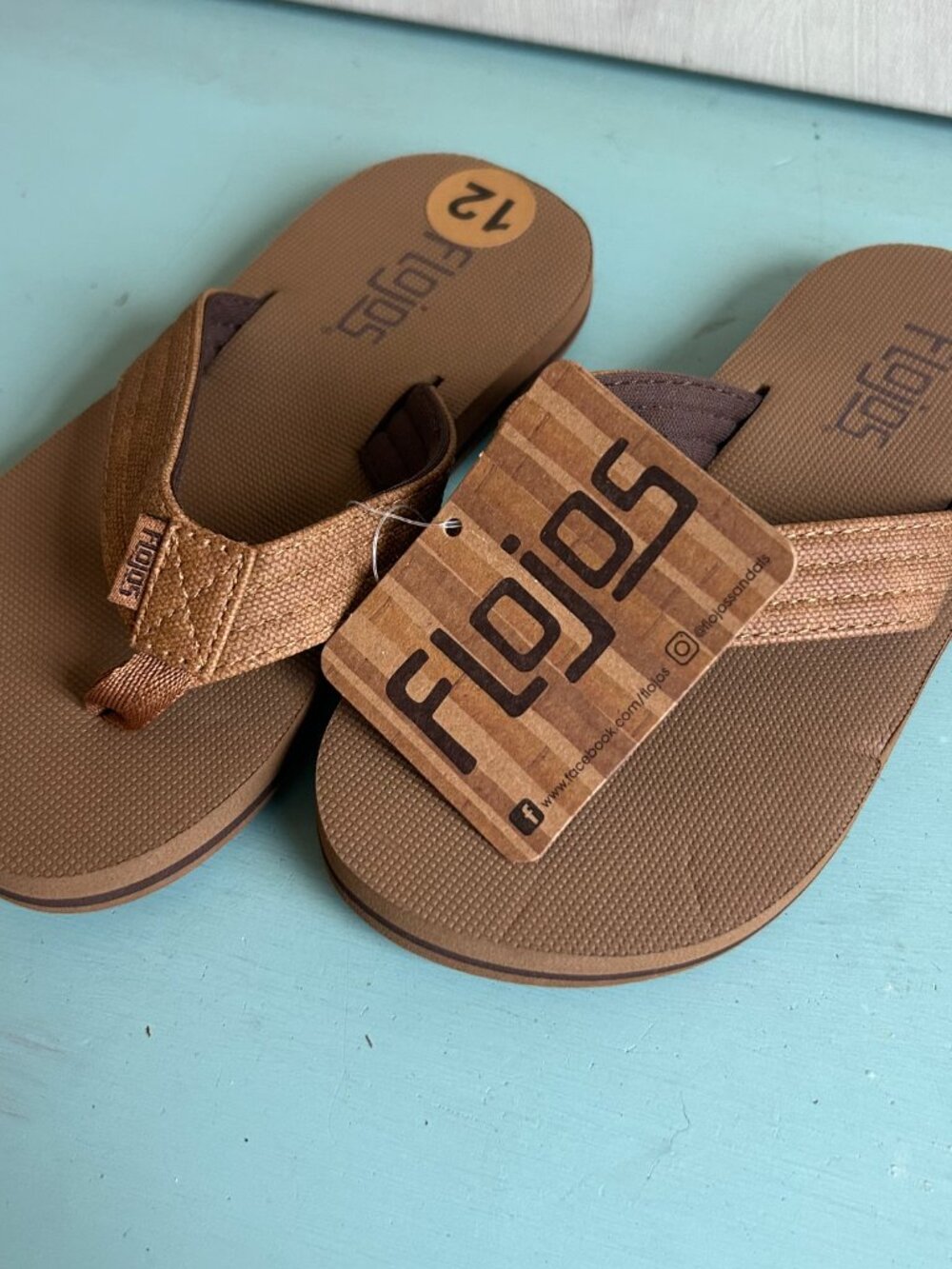 NWT FloJos Ryan Little Boys Sandal Flip Flop Size 12 Summer Beach Casual Preppy - Picture 10 of 10